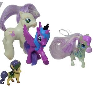 Vintage Ponies~ Princess Luna, Mini Bayou Pony, Baby Goody Gumdrop,Sahara Zebra